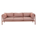 Mauritius Island 3 Seater Sofa - Brique - Ecru