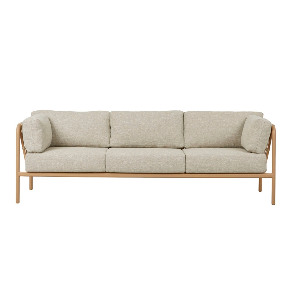 Mauritius Island 3 Seater Sofa - Mushroom - Ginger