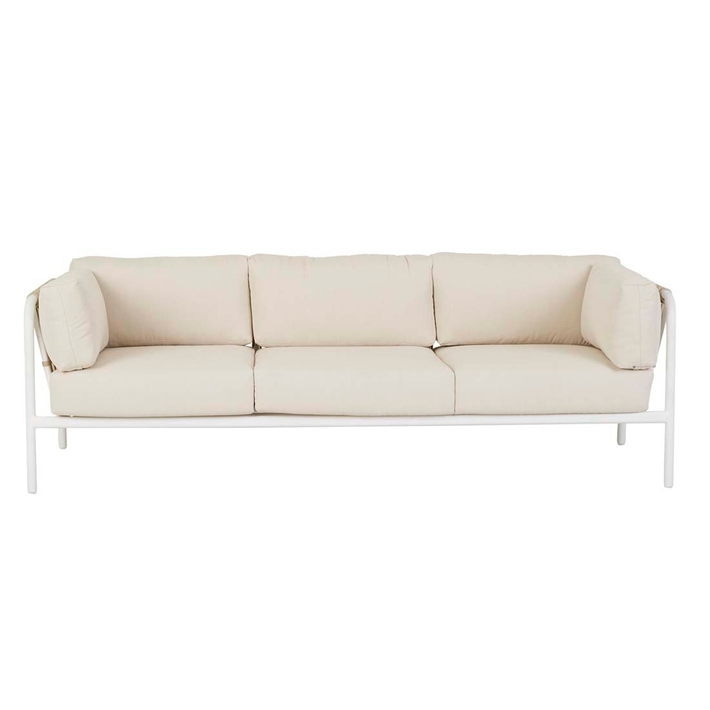 Mauritius Island 3 Seater Sofa - Sand - White
