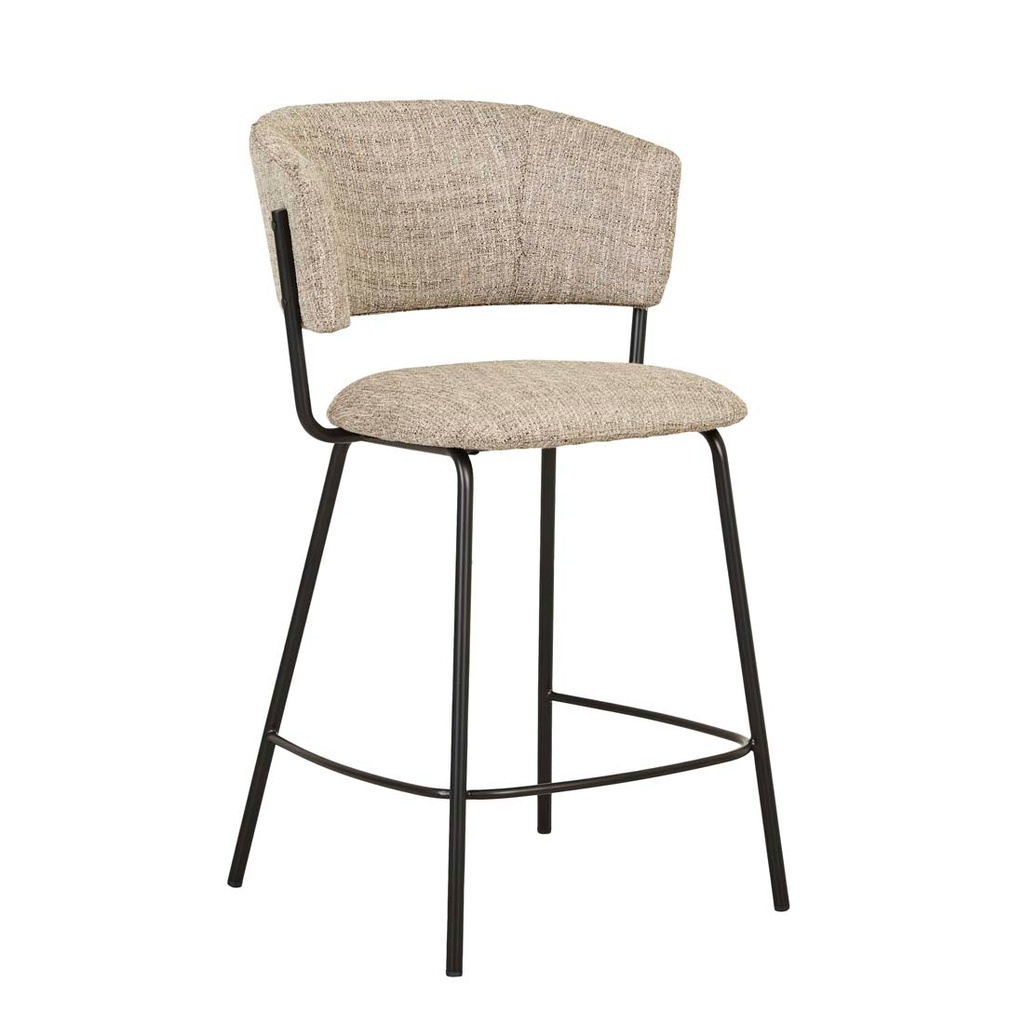 [MIMI-BARSTOOL-PEPPER-WEAVE-BLACK-METAL-BS-MIMI-X-BLACK-METAL] Mimi Barstool - Pepper Weave - Black Metal