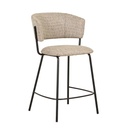 Mimi Barstool - Pepper Weave - Black Metal
