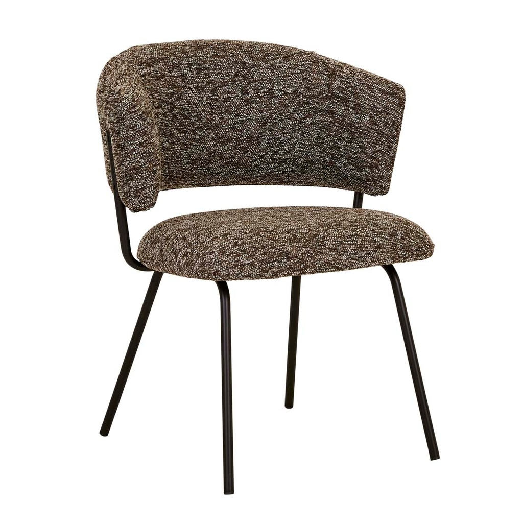 Mimi Dining Chair - Coffee Bean - Matt Black
