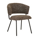 Mimi Dining Chair - Coffee Bean - Matt Black