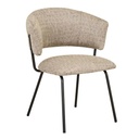 Mimi Dining Chair - Pepper Weave - Matt Black