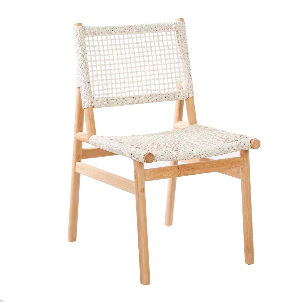 [MIRA-DINING-CHAIR-WHITE-BRAID-NATURAL-TEAK-CH-MIR-NATURAL-TEAK] Mira Dining Chair - White Braid - Natural Teak