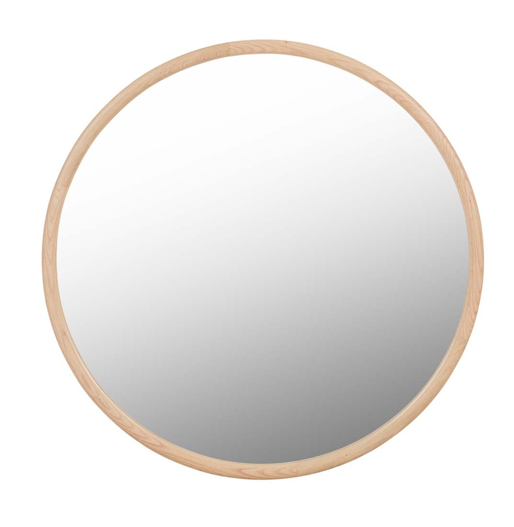 Brody Round Mirror - New Oak
