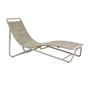 Montana Curve Sunbed - Oyster - Linen Metal