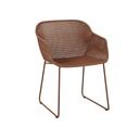 Montana Sleigh Dining Armchair - Brique Resin - Brique