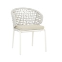 Montroi Elm Dining Armchair - Artic White - Soft Wheat