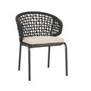 Montroi Elm Dining Armchair - Carbon Grey - Soft Wheat