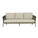 Montroi Weave 3 Seater Sofa - Jungle Green - Natural
