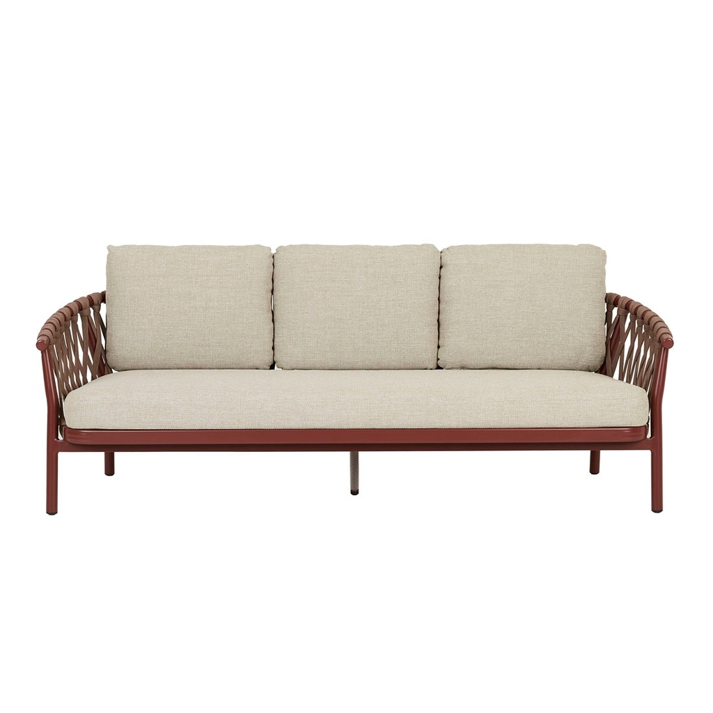 Montroi Weave 3 Seater Sofa - Sunbaked Clay - Natural