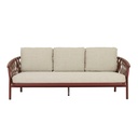 Montroi Weave 3 Seater Sofa - Sunbaked Clay - Natural