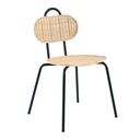 Nami Dining Chair - Natural Rattan - Black
