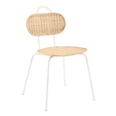 Nami Dining Chair - Natural Rattan - White