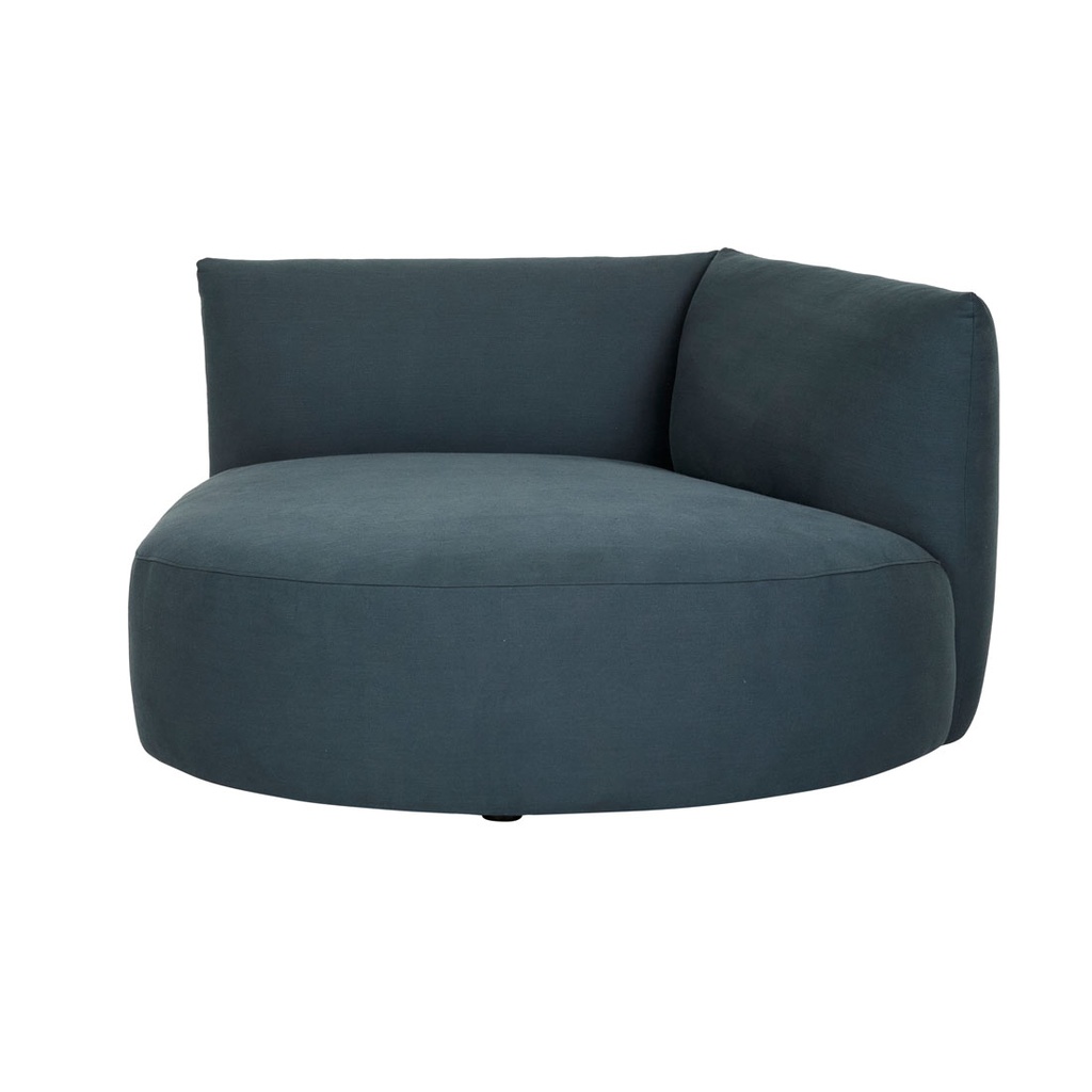 Natadora Slipper Right Chaise Sofa - Dark Teal