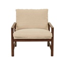 Natadora Troubadour Occasional Chair - Jute Linen - Smoked Oak