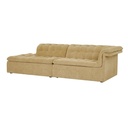 Natadora Furrow 3-Seater Left Open End Sofa - Toffee Sherpa