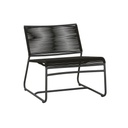Normandy Linear Occasional Chair - Licorice 4mm Rope - Graphite