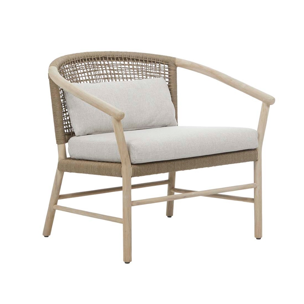 [NORMANDY-OCCASIONAL-CHAIR-BISCUIT-AGED-TEAK-CH-NOR-OCC-AGED-TEAK] Normandy Occasional Chair - Biscuit - Aged Teak