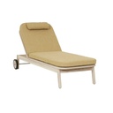 Normandy Sunbed - Olive - Aged Teak