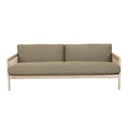Normandy Twist 3 Seater Sofa - Aged Teak - Emerald