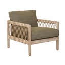 Normandy Twist Sofa Chair - Aged Teak - Emerald