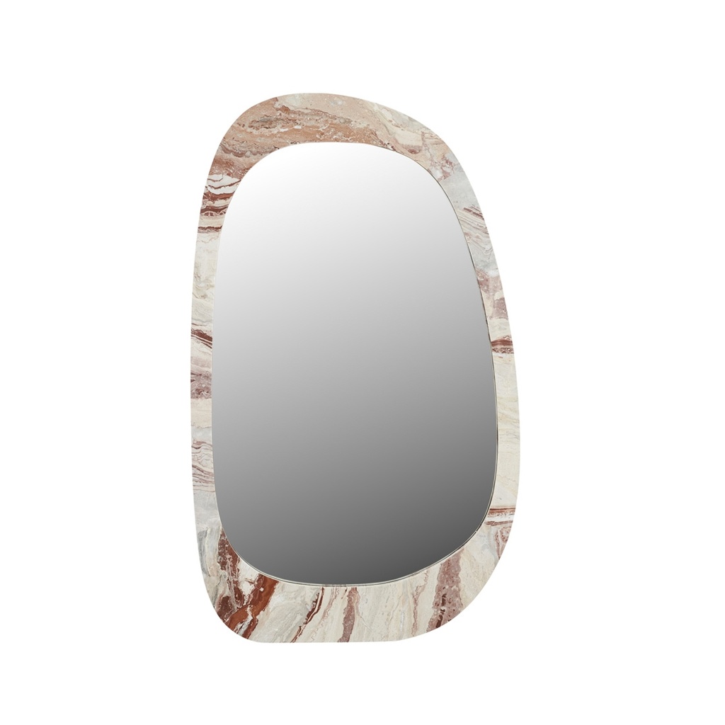 [OAKLEY-PEBBLE-MIRROR-MONICA-RED-MARBLE-MIR-OAK-PEB] Oakley Pebble Mirror - Monica Red Marble
