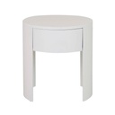 Oberon Crescent Bedside - White Grain Ash