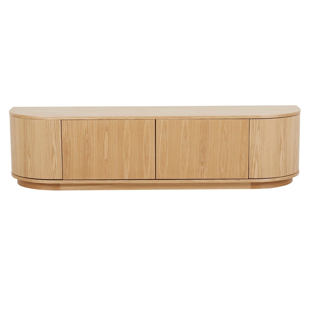 Oberon Crescent Entertainment Units - Natural Ash