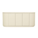 Oberon Crescent Marble Buffet - Natural Travertine - Shell