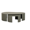 Oberon Curve Nest of 2 Coffee Tables - Thyme