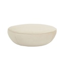 Natadora Fable Ottoman - Ecru Nano-Suede