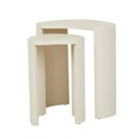 Oberon Curve Nest of 2 Side Tables - Shell