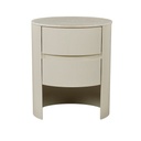 Oberon Lune Marble Bedside - Shell - Natural Travertine