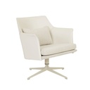 Roy Swivel Occasional Chair - Light Linen Grey - Grey Sand