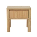 Oliver Fluted 1 Drawer Bedside - Natural Ash
