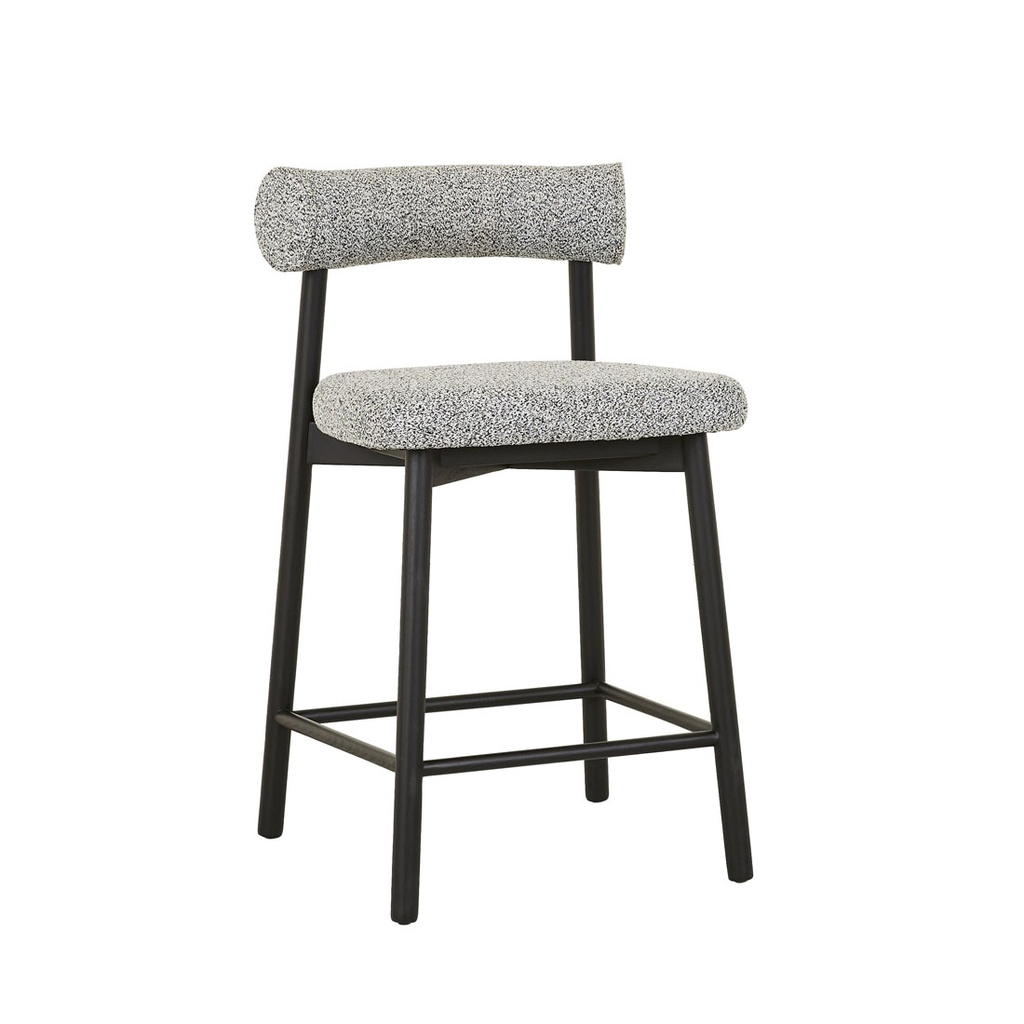 [OLSEN-BARSTOOL-PEPPER-BOUCLE-BLACK-OAK-BS-OLSEN-X-BLACK-OAK] Olsen Barstool - Pepper Boucle - Black Oak