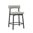 Olsen Barstool - Pepper Boucle - Black Oak