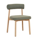 Olsen Dining Chair - Moss Tweed - Light Oak