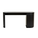 Orson Round Desk - Black Oak