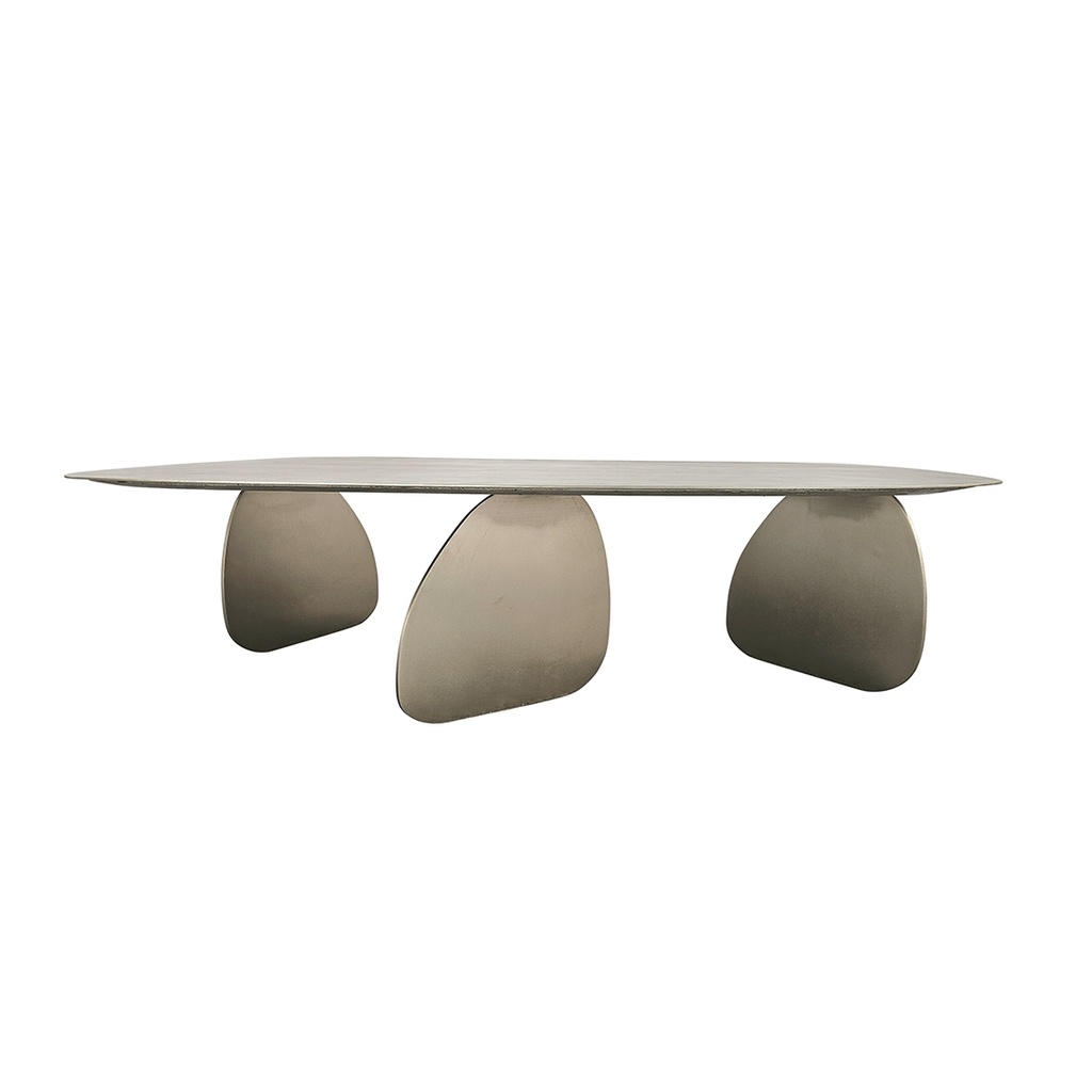 [CT-DAL-LUS-AGED-SILVER] Dali Lustre Coffee Table - Aged Silver