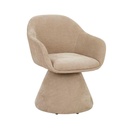 Paula Swivel Dining Armchair - Parchment
