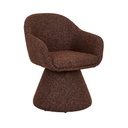 Paula Swivel Dining Armchair - Russet
