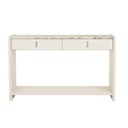Pearce Marble Console - Matt Ocean Marble - Bone