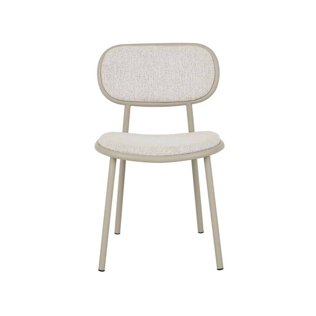 [PEBBLE-DINING-CHAIR-FROSTED-BEIGE-MATT-CASHMERE-CH-PEB-MATT-CASHMERE] Pebble Dining Chair - Frosted Beige - Matt Cashmere