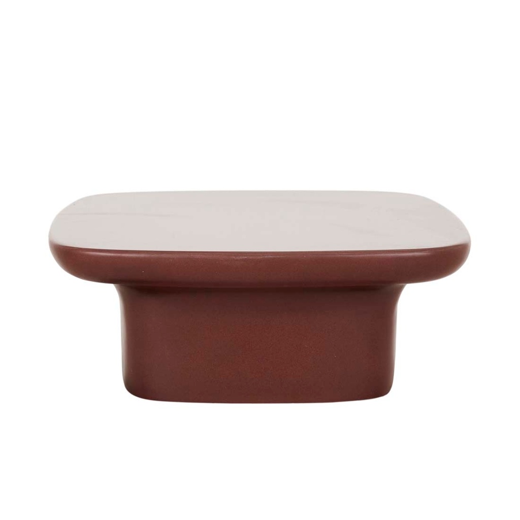 [PETRA-BEND-COFFEE-TABLE-BURGUNDY-GLAZE-CTS-PETRA-BND] Petra Bend Coffee Table - Burgundy Glaze