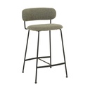 Piccolo Barstool - Moss Tweed - Black Metal