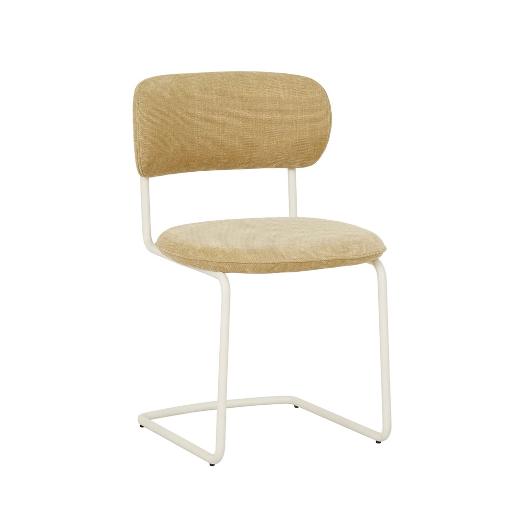 [PICCOLO-CANTILEVER-DINING-CHAIR-COPELAND-HONEY-MATT-BONE-CH-PICC-CANT-MATT-BONE] Piccolo Cantilever Dining Chair - Copeland Honey - Matt Bone