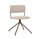Piccolo Spider Leg Office Chair - Chai Boucle - Matt Syrah